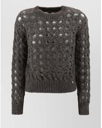 Herno - Openwork Alpaca-Blend Crew-Neck Jumper - Lyst