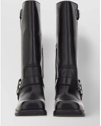 Michael Kors - "Crosby" Block Heel Buckle Mid-Calf Boots - Lyst