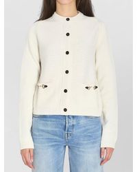 Gucci - Cashmere Wool Ribbed Long-Sleeve Cardigan - Lyst