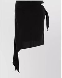 Courreges - Draped High Waist Skirt With Tie Detail - Lyst