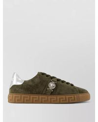Versace - Biggie Accessories Leather Sneakers Metallic Detail - Lyst