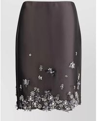 Prada - Crystal Embellished Midi Skirt - Lyst
