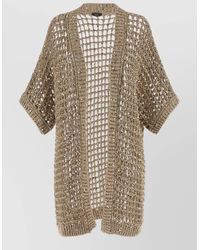 Peserico - Aurea Short Sleeve Open Front Cardigan - Lyst
