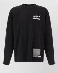 Yohji Yamamoto - Nh Ls T-Shirt Crew Neck Graphic Longsleeve - Lyst
