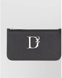 DSquared² - Dsq2 Logo Leather Clutch Bag - Lyst