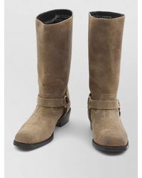 Golden Goose - Leather Calf-Length Biker Boots - Lyst