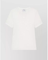 Courreges - Cotton Logo-Patch Short-Sleeve T-Shirt - Lyst