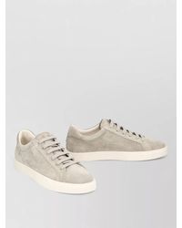 Tod's - Suede Lace Up Sneakers Minimal Design - Lyst