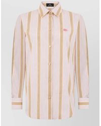 Etro - Cotton Striped Long-Sleeve Shirt - Lyst