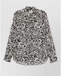 Dries Van Noten - Long Sleeve Graphic Shirt Buttoned Cuffs Hem - Lyst