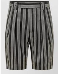 Versace - Tailored Stripe Waistband Shorts Belt Loops - Lyst