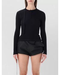 DIESEL - T-Iara-Ls Long-Sleeve Ribbed Cotton Top - Lyst