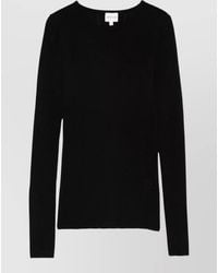 Herskind - Merino Wool Perforated Knit Crewneck Sweater - Lyst