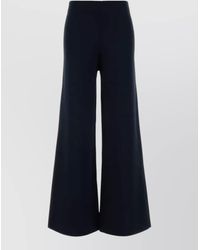 Max Mara - Knit Strillo Wide Leg High Waist Trousers - Lyst