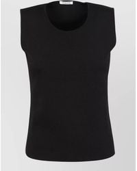 P.A.R.O.S.H. - Sleeveless Crew Neck Knitted Top - Lyst