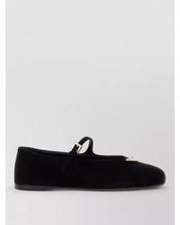 Prada - Suede Leather Ballerina Shoes - Lyst