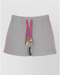 CASABLANCA - Cotton Shorts Straight Cut Side Stripes Pockets - Lyst