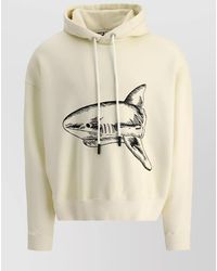 Palm Angels - Cotton Shark Print Hoodie - Lyst