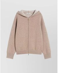 Max Mara - Cashmere And Wool Hooded Knit Cardigan - Lyst