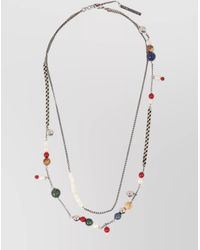 Dries Van Noten - Multi Strand Brass Pearl Beaded Necklace - Lyst