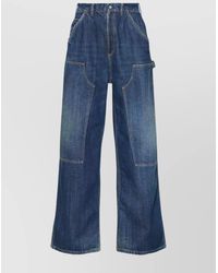 Maison Margiela - High-Waisted Wide-Leg Denim Trousers - Lyst