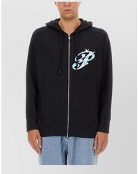 3.PARADIS - Hooded Zip Sweatshirt Front And Back Print - Lyst