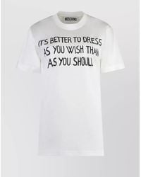 Moschino - Cotton Printed Ribbed T-Shirt - Lyst