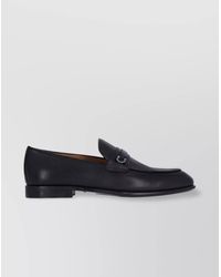 Ferragamo - Leather Loafers With Round Toe And Sole - Lyst