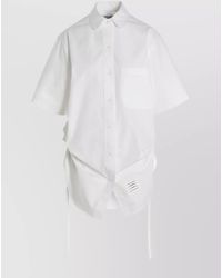 Thom Browne - Cotton Poplin Shirt Mini Dress - Lyst