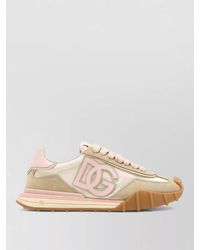 Dolce & Gabbana - Nylon And Leather Low-Top Sneakers - Lyst