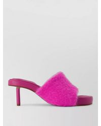 Jacquemus - Argilla Faux Fur Mule Sandals Polyamide - Lyst