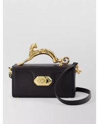 Lanvin - Pencil Cat Nano Leather Top Handle Purse - Lyst