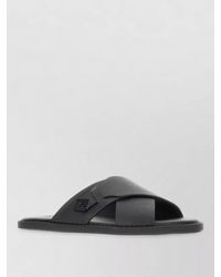 Fendi - Leather Sandals Open Toe Flat Sole - Lyst