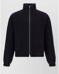 Jil Sander - Wool Blend Zip Sweatshirt Jacket - Lyst