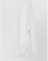 Zimmermann - Cotton-Blend Long Skirt - Lyst