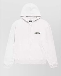 Balenciaga - Cotton Logo Print Zip-Up Hoodie - Lyst