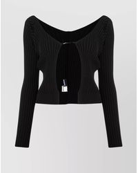Jacquemus - Textured Ribbed Knit Cardigan With Chain Detail - Lyst