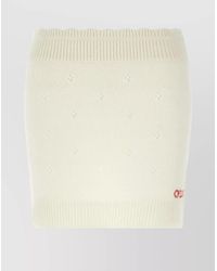 Chloé - Cashmere Wool Openwork Mini Skirt - Lyst