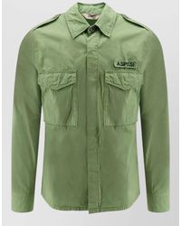 Aspesi - Jacket Chest Pockets Epaulettes Long Sleeves - Lyst