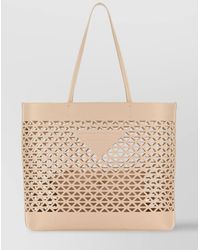 Prada - Na Leather Beach Bag - Lyst