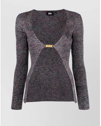 Gcds - Lurex V-Neck Knitted Cardigan - Lyst