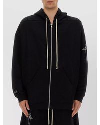 Rick Owens - Oversized Hoodie With Long Drawstrings And Front Pockets - Lyst