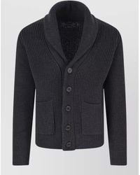 Drumohr - Shawl Collar Crewneck Coat Front Pockets - Lyst