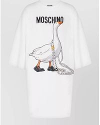 Moschino - Cotton Knee-Length Dress - Lyst