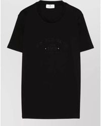 Elisabetta Franchi - Cotton Logo-Embroidered T-Shirt - Lyst