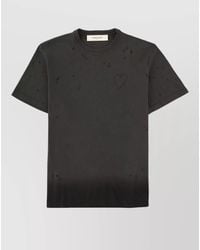 Golden Goose - Cotton Distressed Logo Print T-Shirt - Lyst