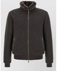 Moorer - Wool Cashmere Quilted Bomber Jacket - Lyst