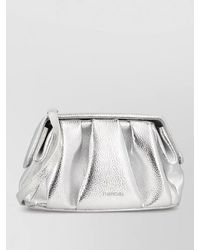 THEMOIRÈ - Athena Pleated Metallic Clutch Bag Handle - Lyst