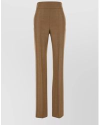 Valentino Garavani - Silk Wool High-Rise Straight-Leg Suit Trousers - Lyst