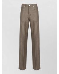 Rick Owens - High Waist Wide Leg Tailored Denim Trousers - Lyst